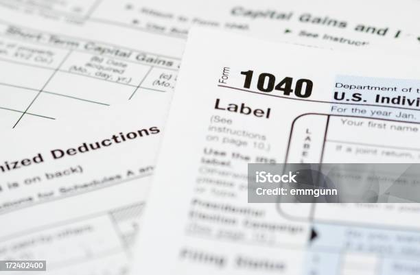 Income Tax Form Stockfoto und mehr Bilder von April - April, Dokument, Erstattung