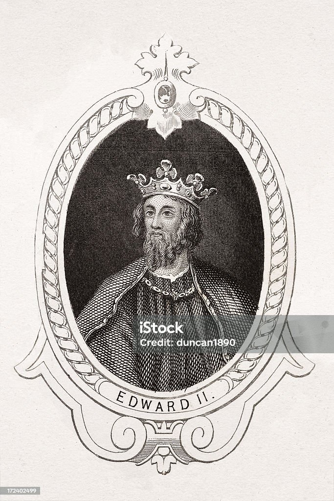 King Edward II - Royalty-free Retrato Ilustração de stock