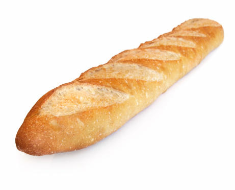 Baguette, French style bread. 