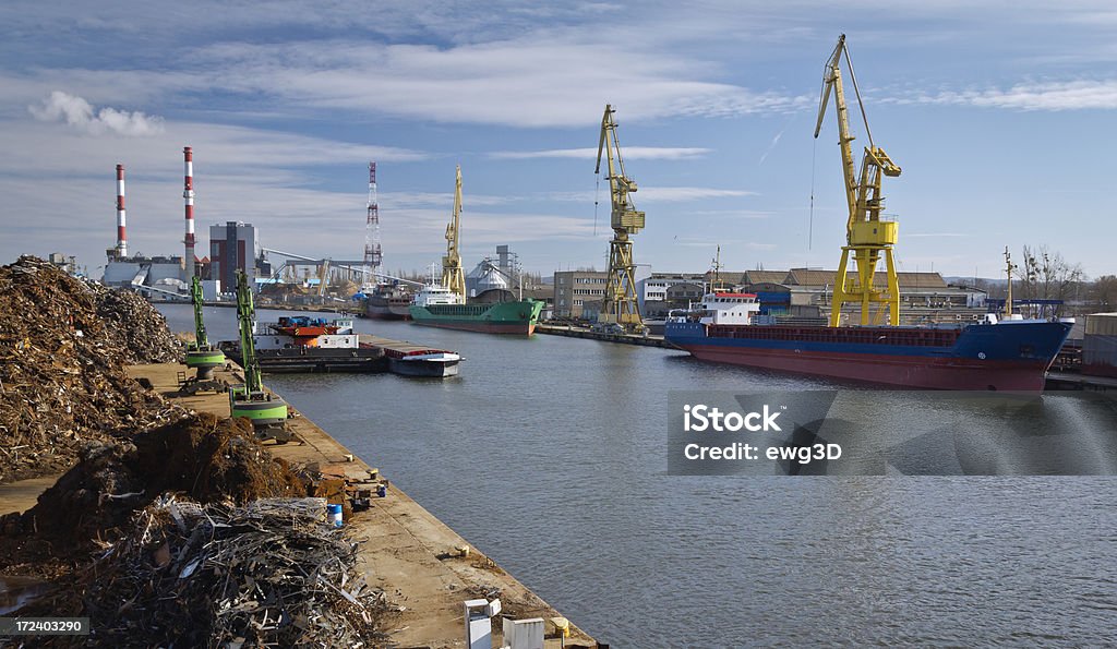 Industrial Hafen aus Szczecin, Polen - Lizenzfrei Altmetall Stock-Foto