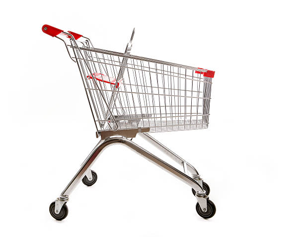 istock Shopping cart on white 172403341