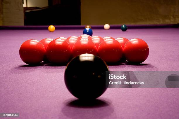 Palle Da Snooker - Fotografie stock e altre immagini di Colore nero - Colore nero, Composizione orizzontale, Feltro