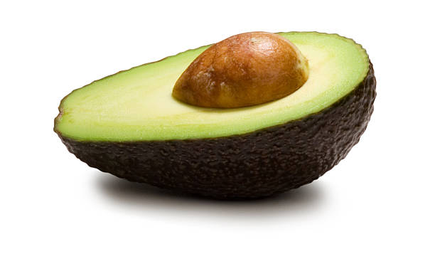 avocado half stock photo