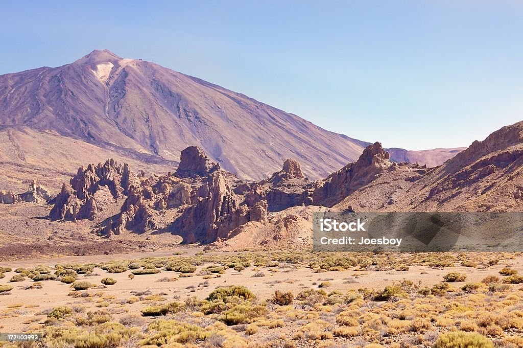 火山テイデと観光のトラム - カナリア諸島のロイヤリティフリーストックフォト