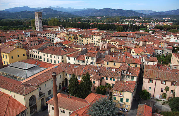 istock Aerial view of Lucca's cityscape (Italy) 172404430