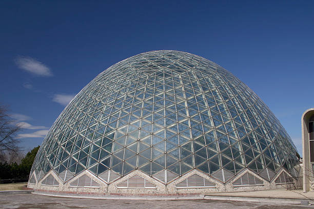 Mitchell Park Dome "One of the dome glasshouses of Mitchell Park Horticultural Conservatory, Milwaukee." geodesic dome stock pictures, royalty-free photos & images