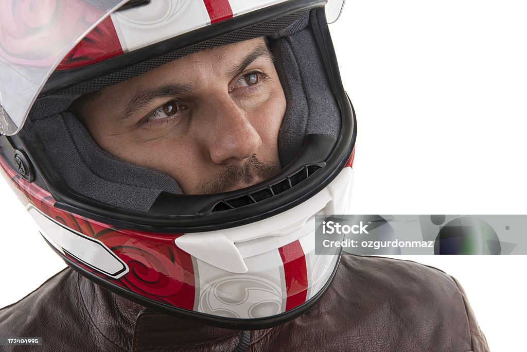 Мотоцикл rider с шлем - Стоковые фото Защитный шлем роялти-фри