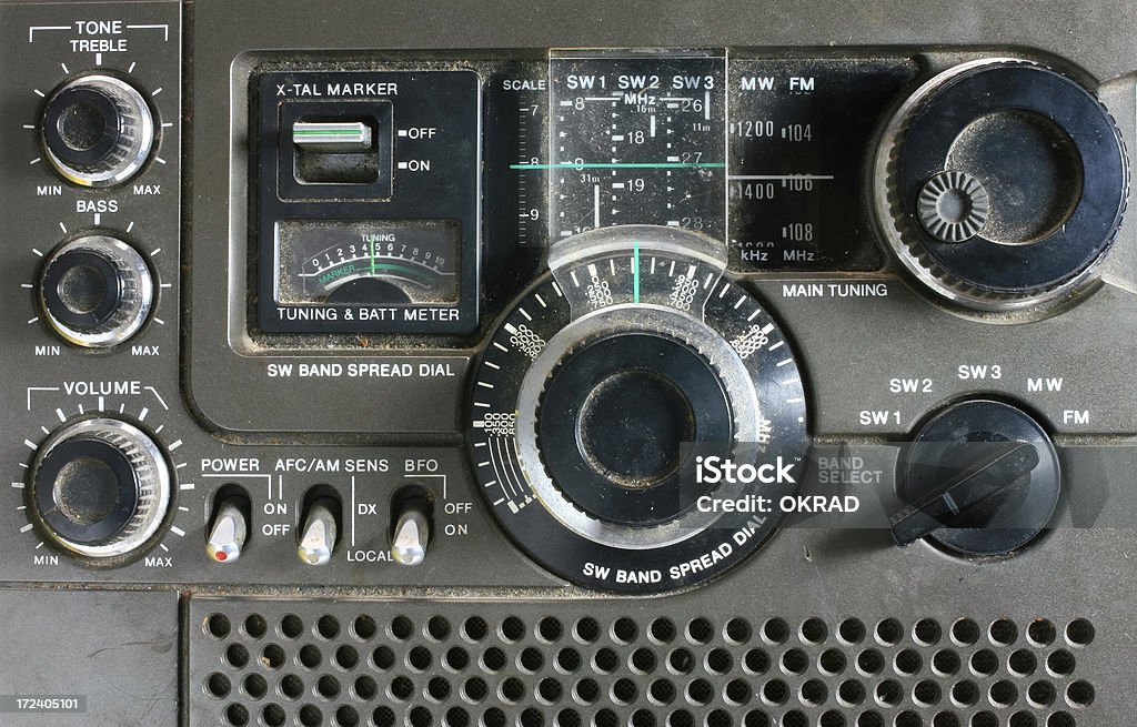 procedimiento Movilizar complemento Old Antique Shortwave Radio Detail Stock Photo - Download Image Now - Shortwave  Radio, Old, Radio - iStock