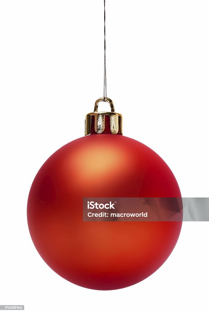 Red Christmas Ball (isoliert - Lizenzfrei Christbaumkugel Stock-Foto