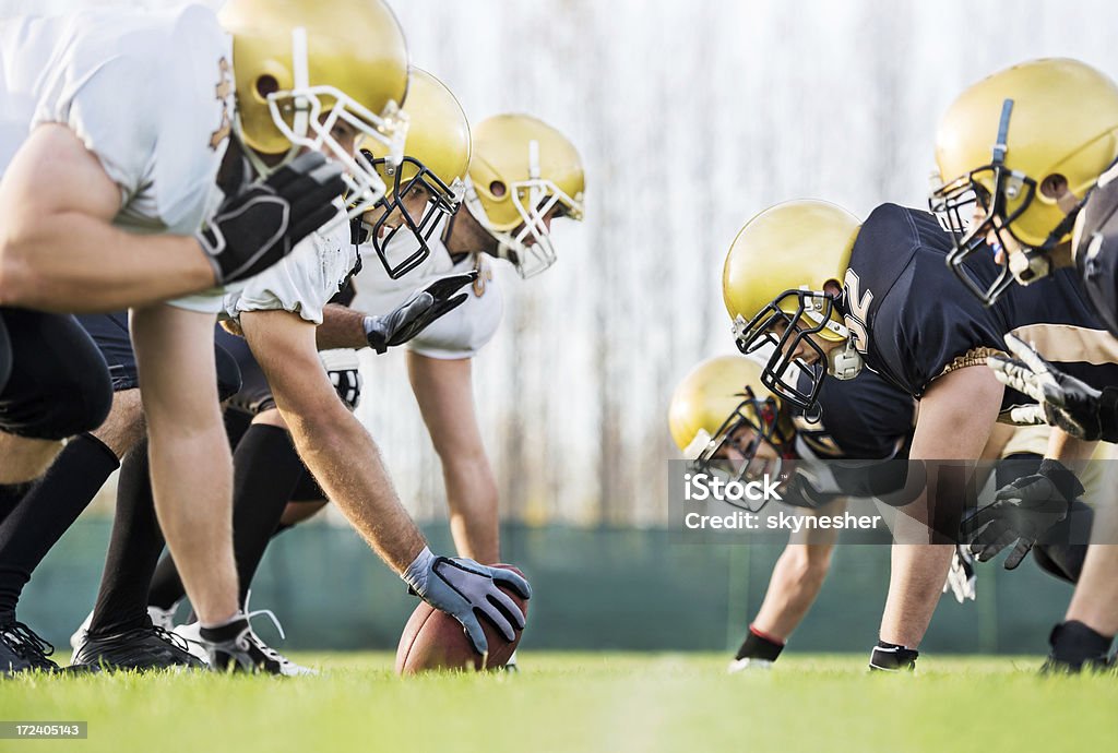 American-football-Spieler platzieren. - Lizenzfrei Amerikanischer College-Football Stock-Foto