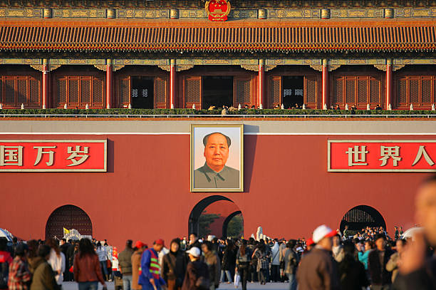 Tiananmen Gate The Tiananmen Gate Of Heavenly Peace in Beijing. communism photos stock pictures, royalty-free photos & images