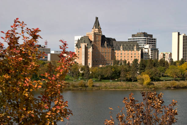 istock Autumn Colors in Saskatoon with Hotel and Condominiums 172405377