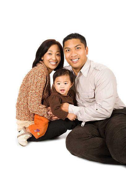 istock Family of Three on White 172405411