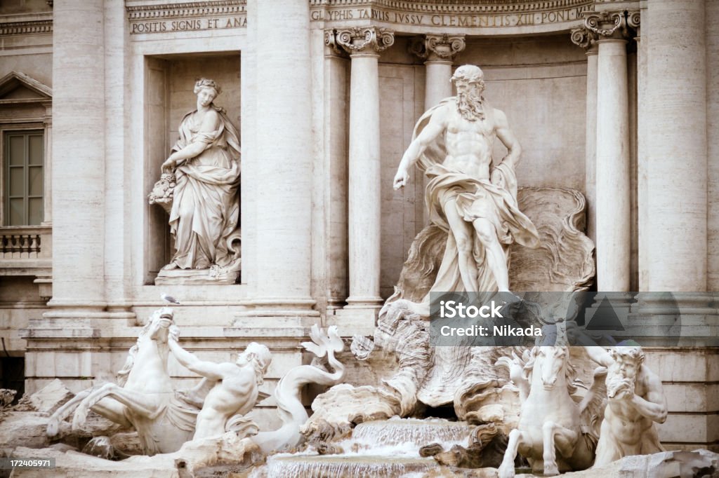 Fontana di Trevi, em Roma - Foto de stock de Arquitetura royalty-free