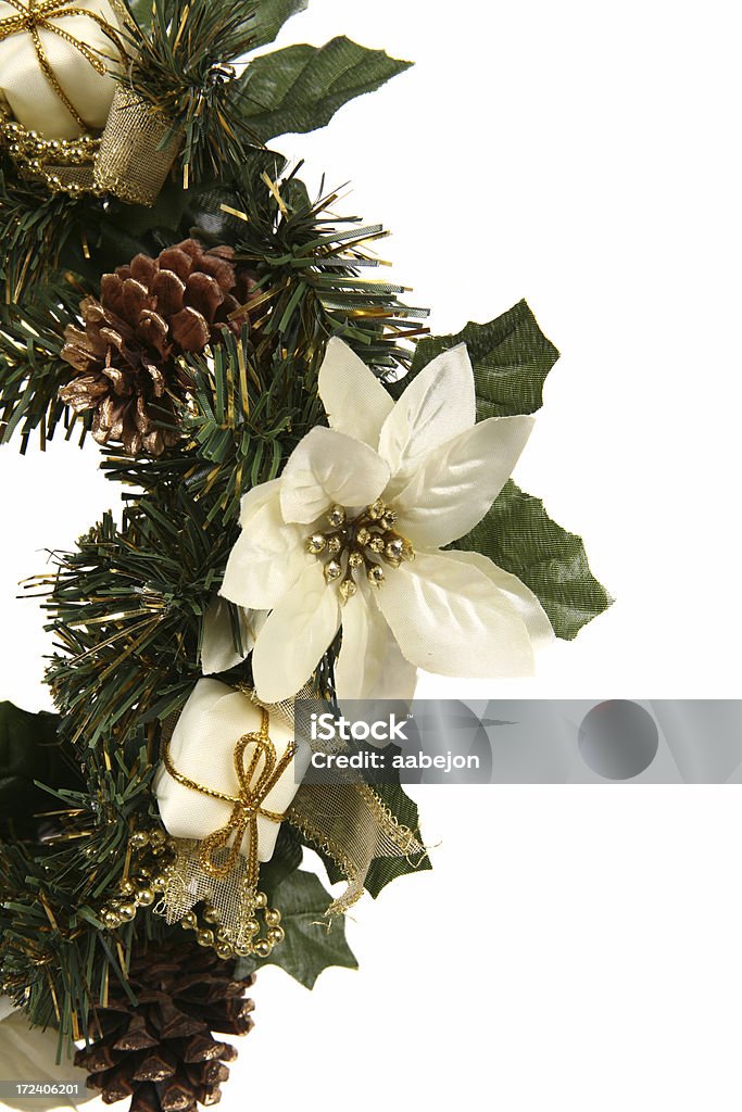 Coroa de flores Poinsettia - Foto de stock de Bico-de-Papagaio royalty-free