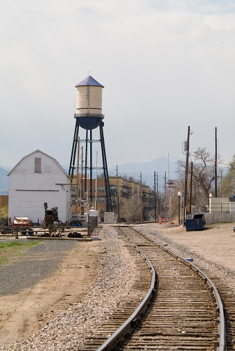 Old town Arvada Colorado by the freight tracks.