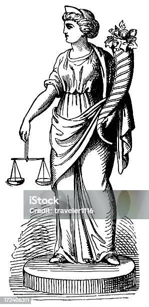Themis Stock Vektor Art und mehr Bilder von Justitia - Justitia, Gott, Stich