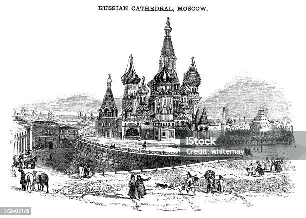 Cattedrale Di San Basilio Mosca - Immagini vettoriali stock e altre immagini di Cremlino