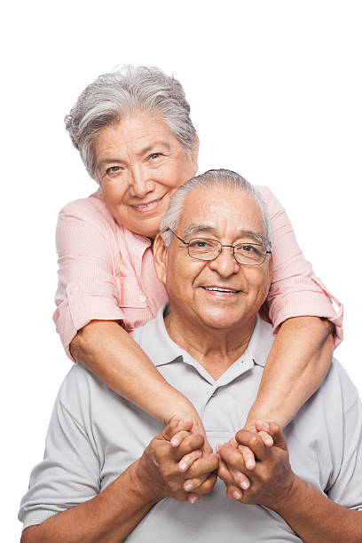 istock Senior woman hugging her husband 172407231