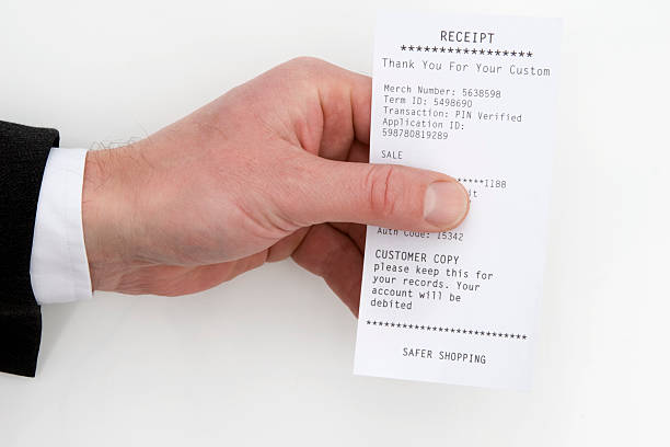 Customer Receipt stock photo