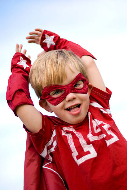istock Superhero boy in costume 172408448