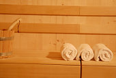 Sauna and Massages white towels