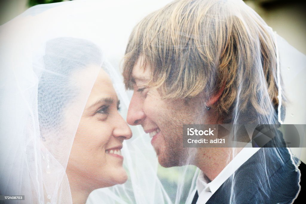 picture perfect wedding portrait.  slight vignette. 20-29 Years Stock Photo