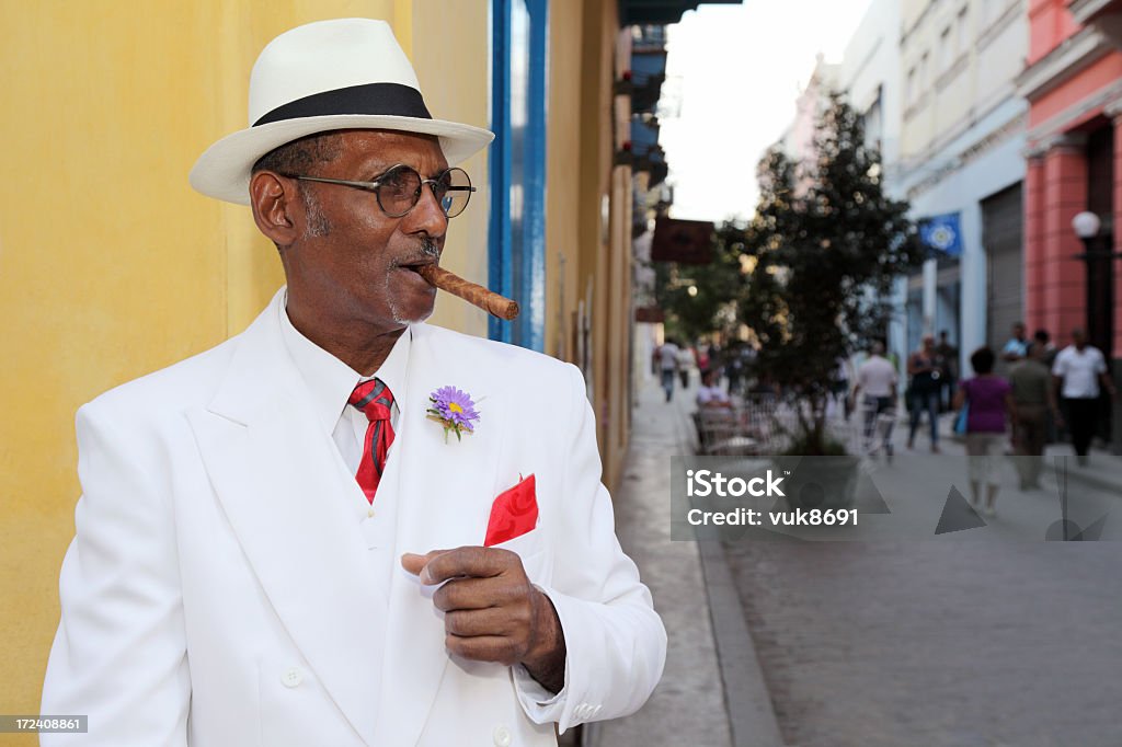 Dobrze ubrany z kubańskie cygaro - Zbiór zdjęć royalty-free (Cygaro)
