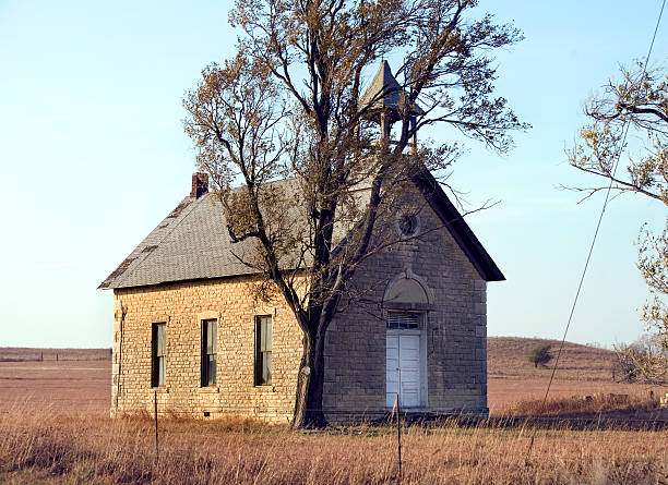 Abandoned School House Kansas Prairie
