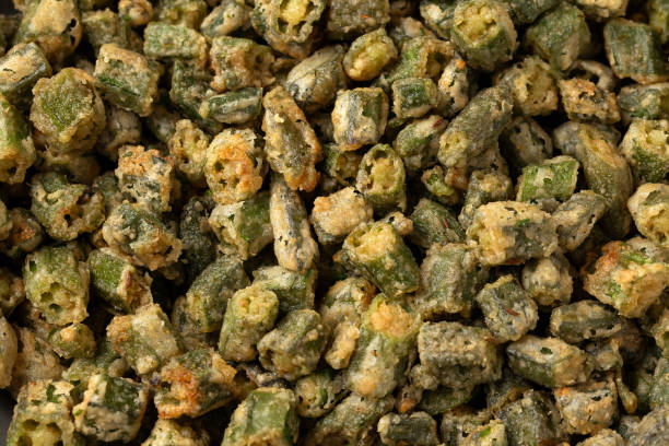 istock Homemade deep Fried Okra with herbs and spices. 1724091752