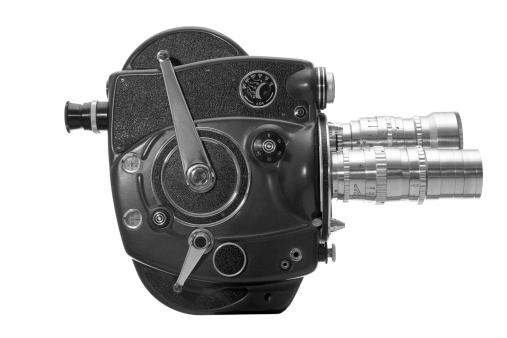 An old fashioned 16mm movie camera. CLICK BELOW TO SEE MORE IN THIS SERIES: