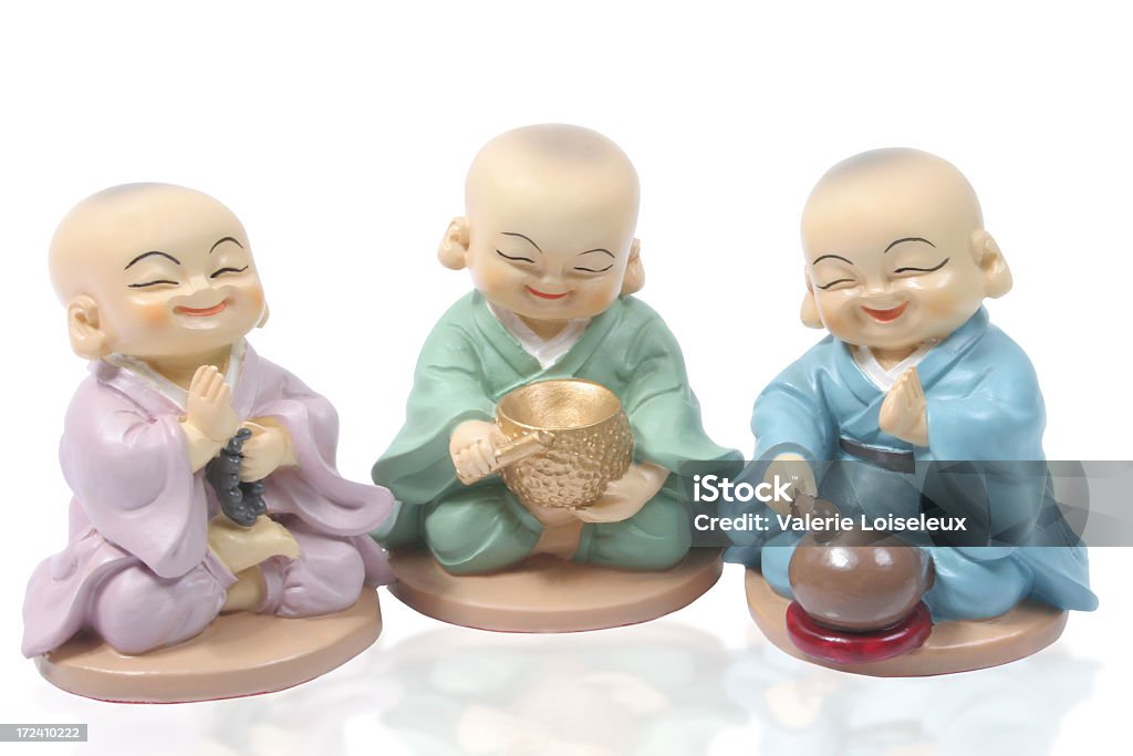 Три монахи - Стоковые фото Азиатская культура роялти-фри
