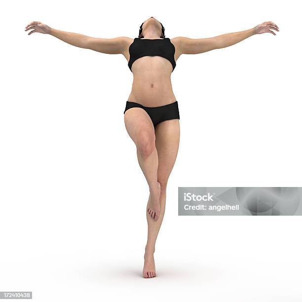 젊은 여자 균형 하나의 신체부위 건강한 생활방식에 대한 스톡 사진 및 기타 이미지 - 건강한 생활방식, 검정 머리, 균형
