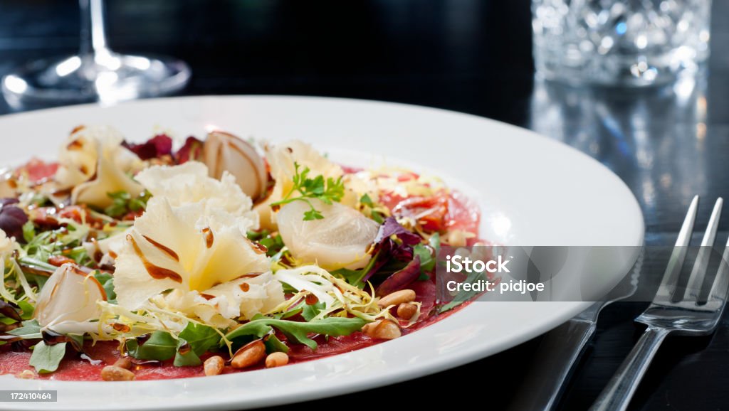 gourmet-Gericht-carpaccio - Lizenzfrei Balsamico Stock-Foto