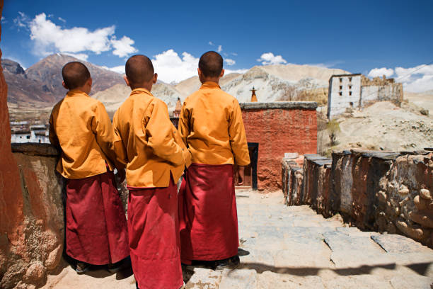 istock Novice monks in Tibetan monastery. Mustang. 172410548
