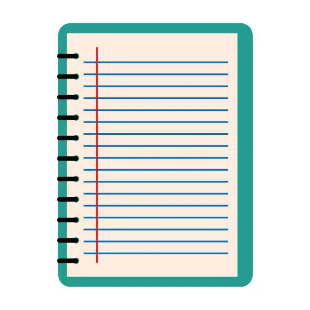 Vector illustration of Simple vector illustration of a notebook