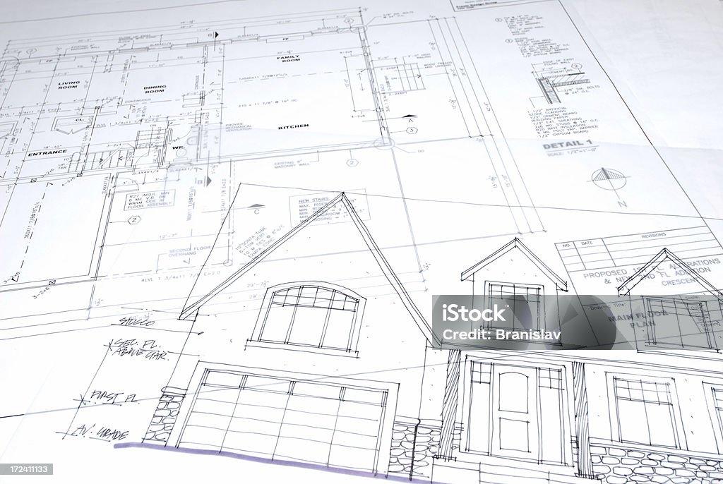 청사진 121 - 로열티 프리 집 스톡 사진