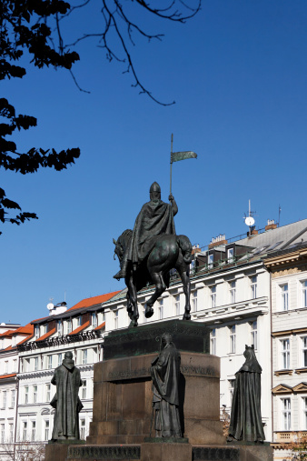 Famous Wenceslas square in Prague