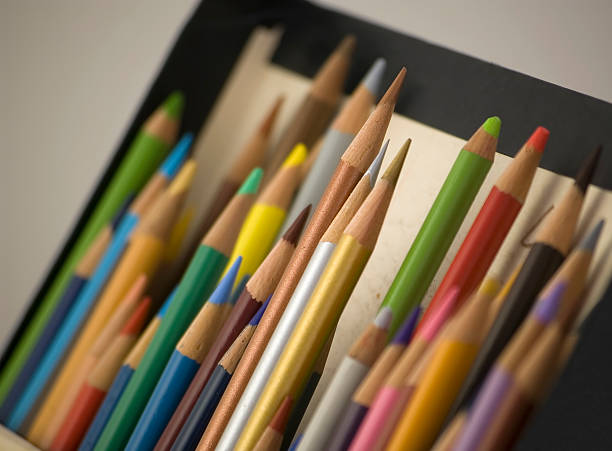 Colored pencils stock photo