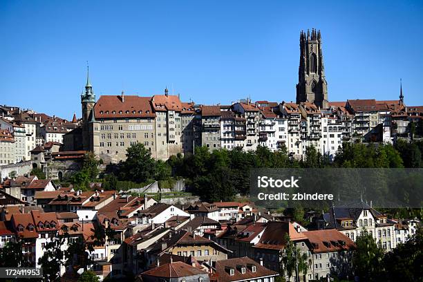 Friburgo - Fotografie stock e altre immagini di Arenaria - Roccia sedimentaria - Arenaria - Roccia sedimentaria, Cantone di Friburgo, Caratteristica architettonica