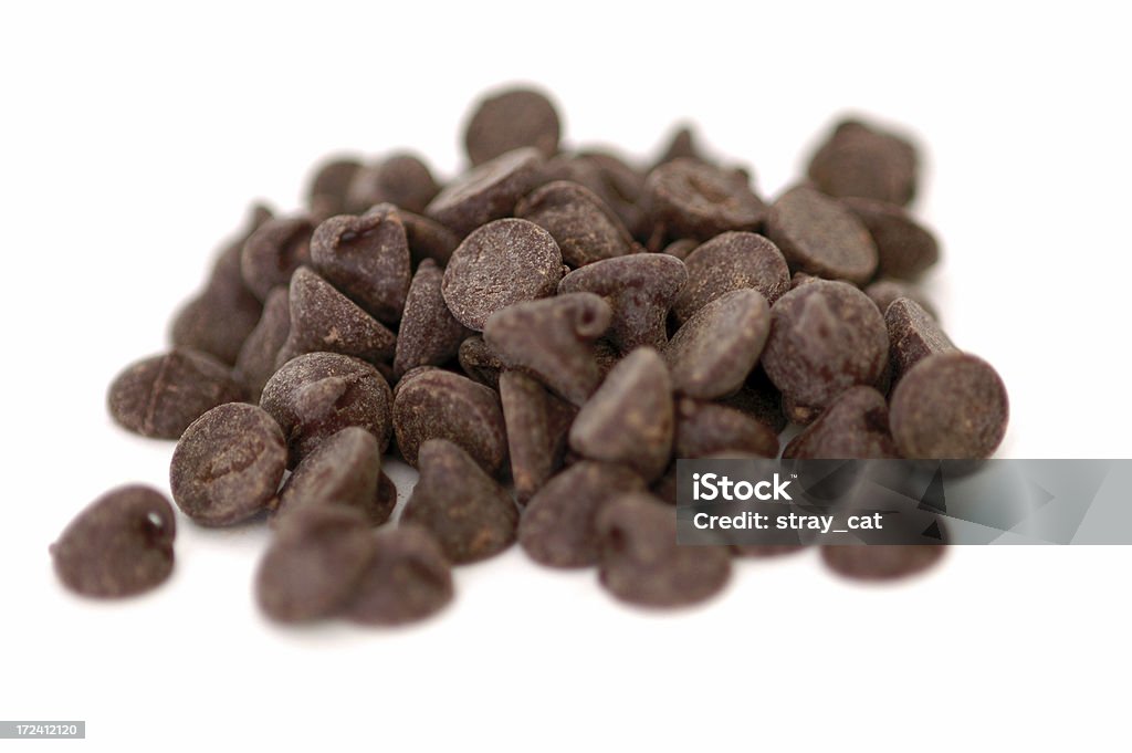 Chocolate Chips em Macro - Royalty-free Alimentação Não-saudável Foto de stock