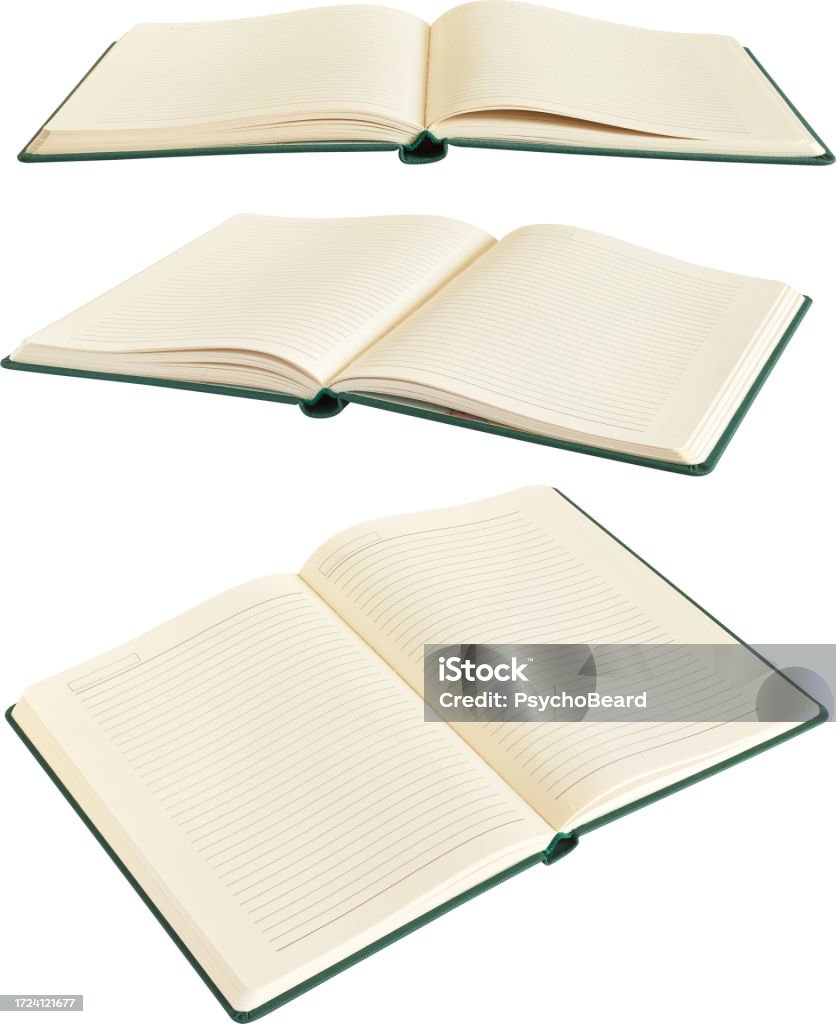 Open Notebook Visual Open Notebook Set Different Angle View Stock Photo - Download Image Now ...