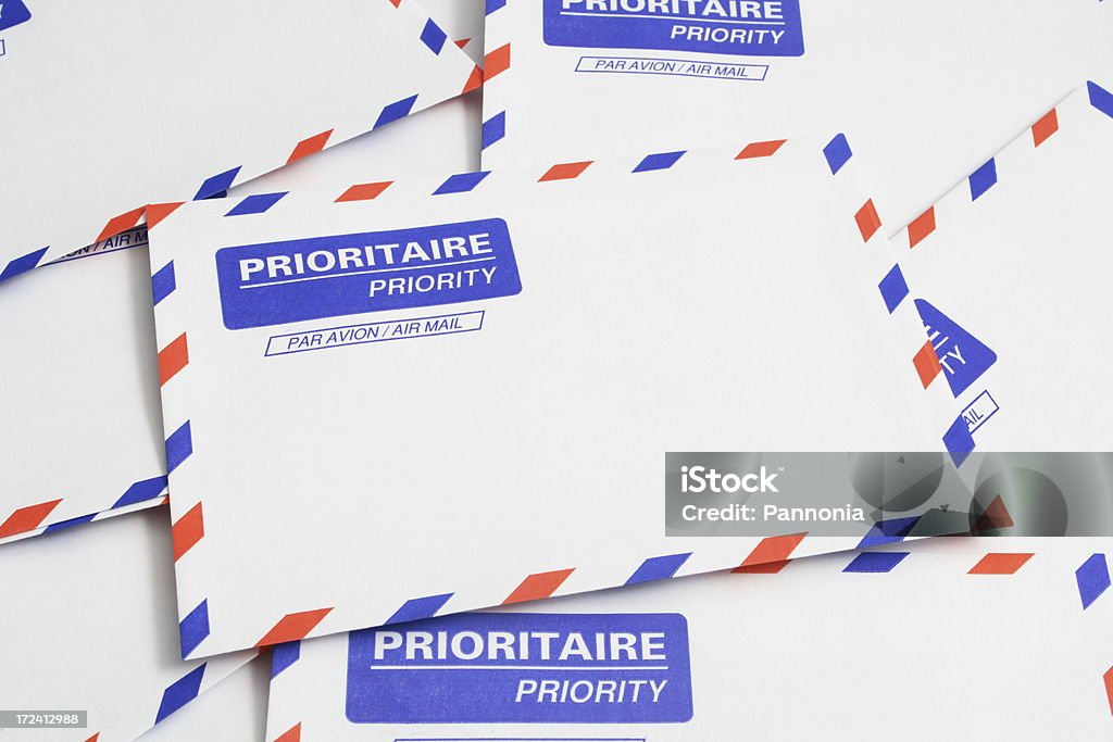 Sobres correo aéreo - Foto de stock de Azul libre de derechos