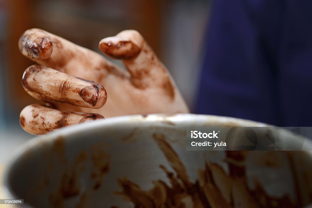 Préparation à la main au chocolat du Chef - Photo de Aliment libre de droits