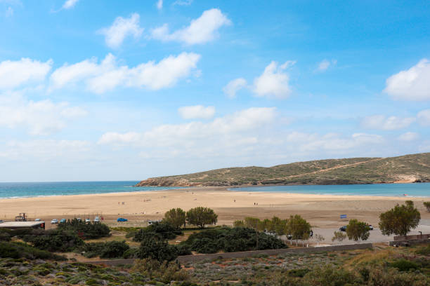 istock Prasonisi Beach, Greece, a meeting spot between two sas 1724135697