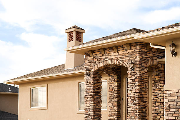stone stuc et du ciel - southwest usa house residential structure stucco photos et images de collection