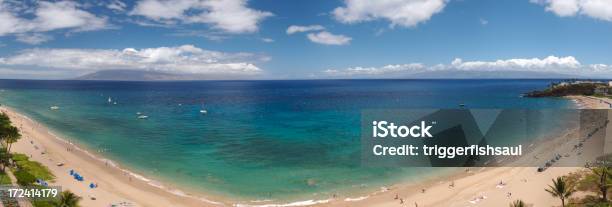 Panorâmica De Praia De Kaanapali - Fotografias de stock e mais imagens de Lanai - Lanai, Areia, Costurar