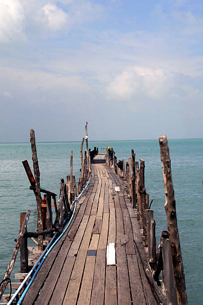 istock Wooden Deck Over Ocean, Samui island, Thailand. 172414599