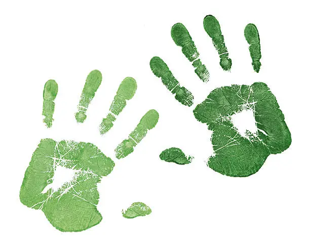 Photo of Green handprints