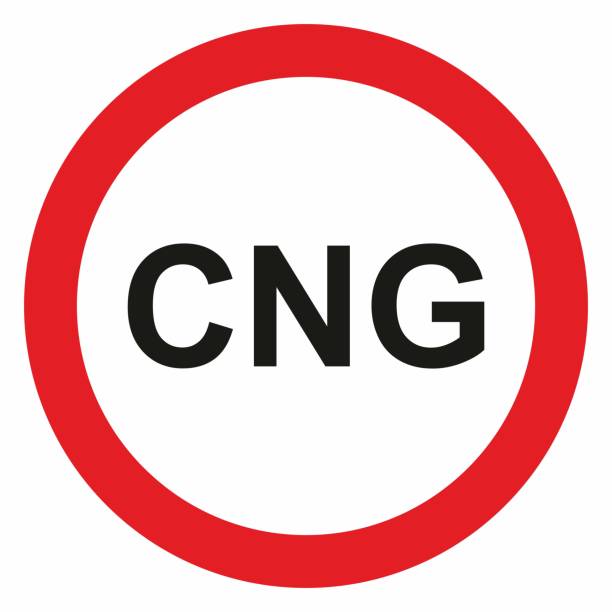 istock No entry for vehicles powered by CNG or with CNG cargo. No parking in underground garages, Road sign, vector, eps. 1724149623